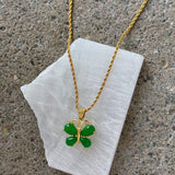 BUTTERFLY GREEN JADE MINI necklace