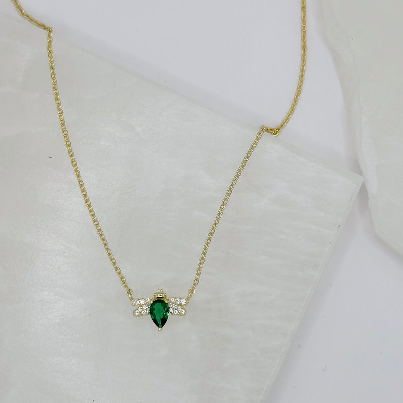 EMERALD BEE necklace