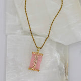 BLESSING PINK JADE necklace