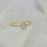 GOLD DAINTY OVAL ring
