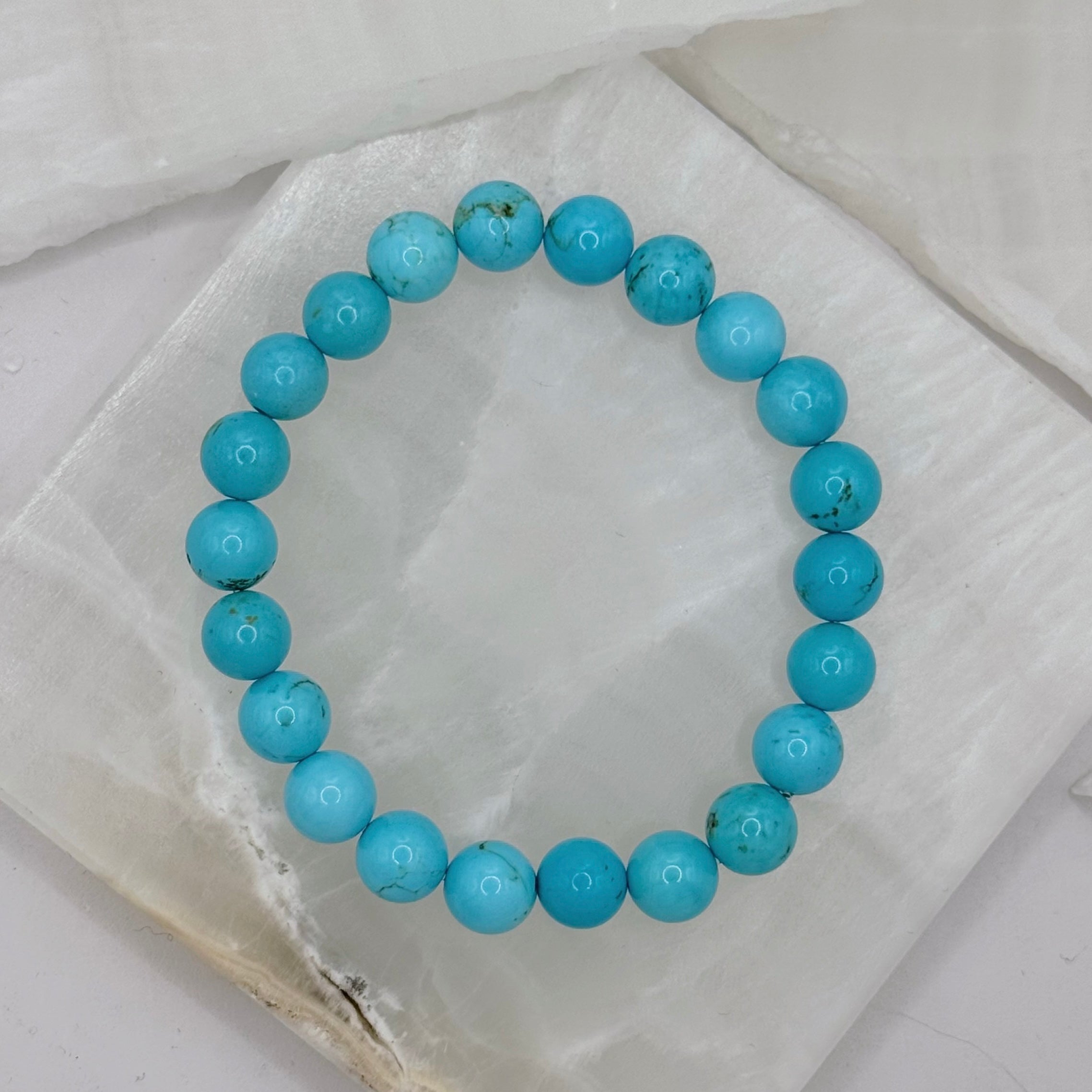 8MM TURQOISE BEADED bracelet