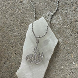 SILVER CRYSTAL ALLAH ALMIGHTY necklace