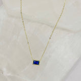 BLUE SAPPHIRE SOLITAIRE SUPER MINI necklace