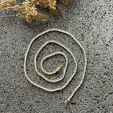 2MM GOLD STERLING TENNIS necklace
