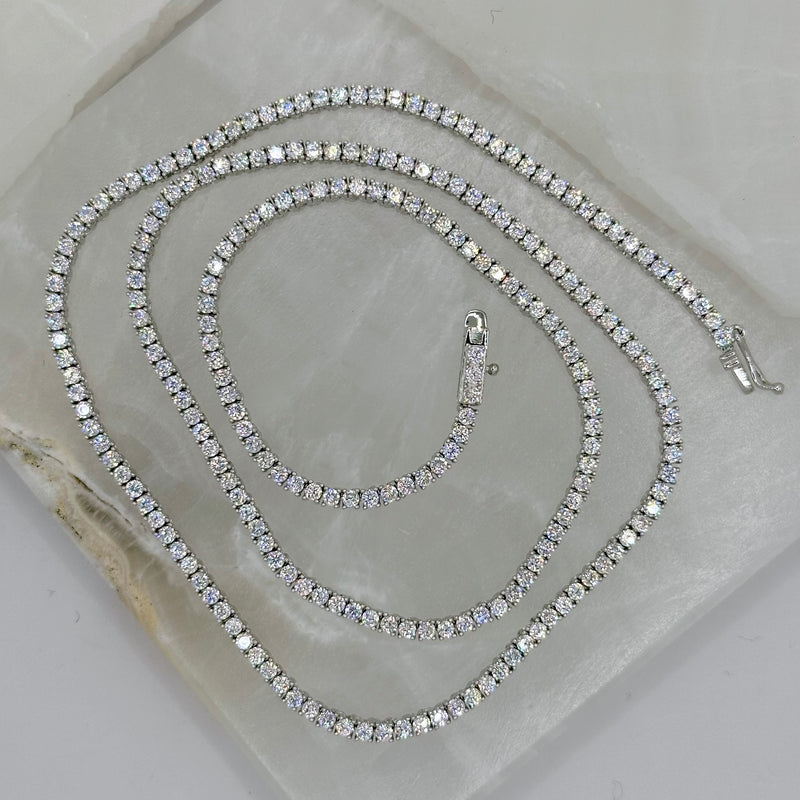 2MM SILVER TENNIS necklace
