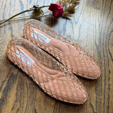 NUDE JELLY WOVEN BALLET flats