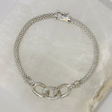 SILVER CRYSTAL LOOP LINK bracelet