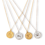 GOLD ZODIAC MEDALLION MINI necklace