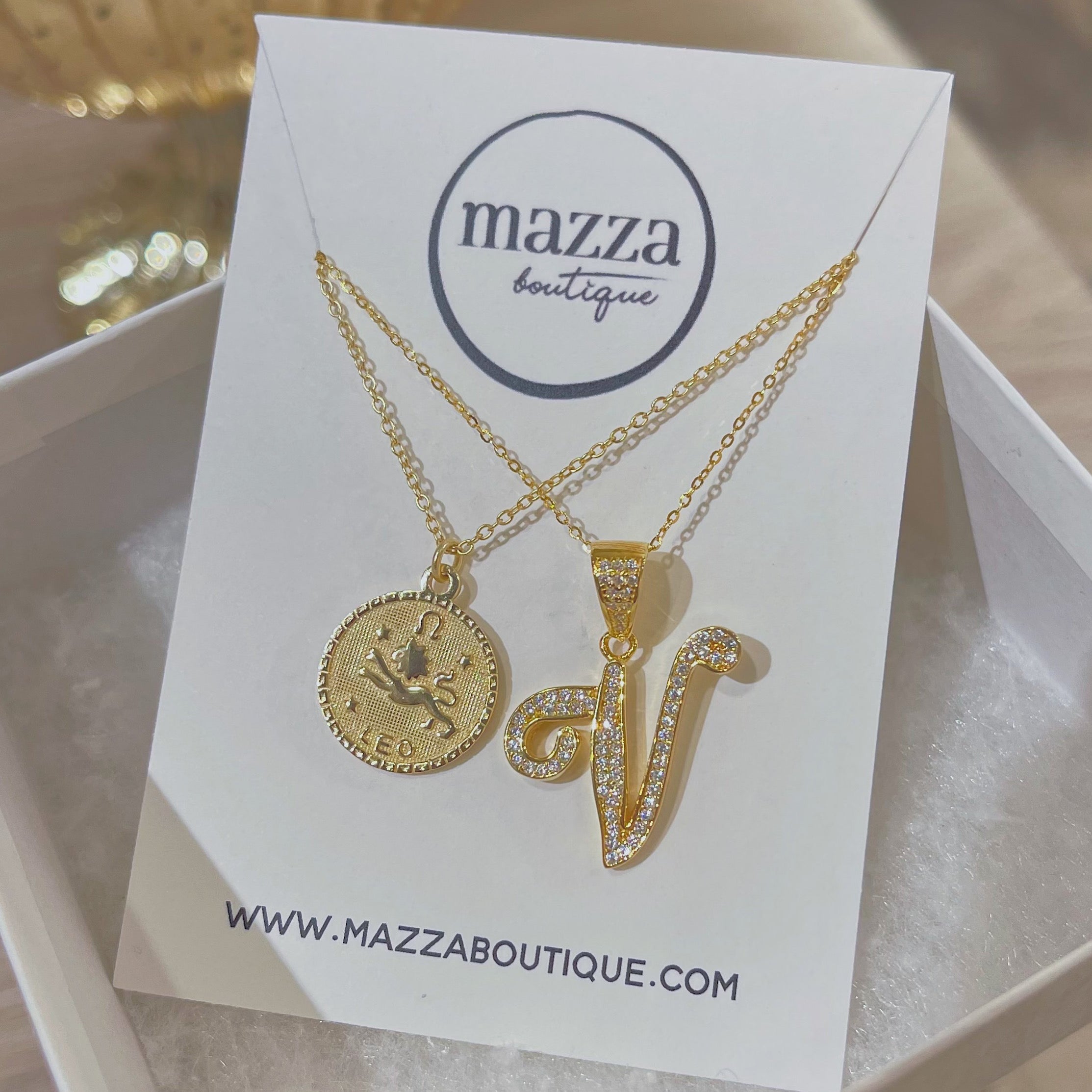 GOLD ZODIAC MEDALLION MINI necklace