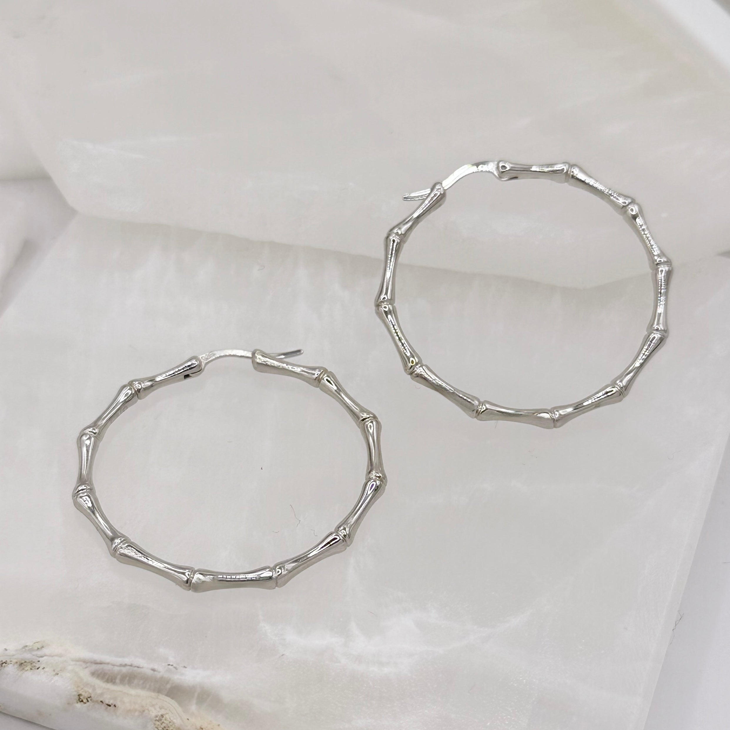 35MM BAMBOO HOOP earrings