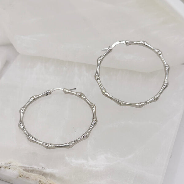 BAMBOO HOOP earrings