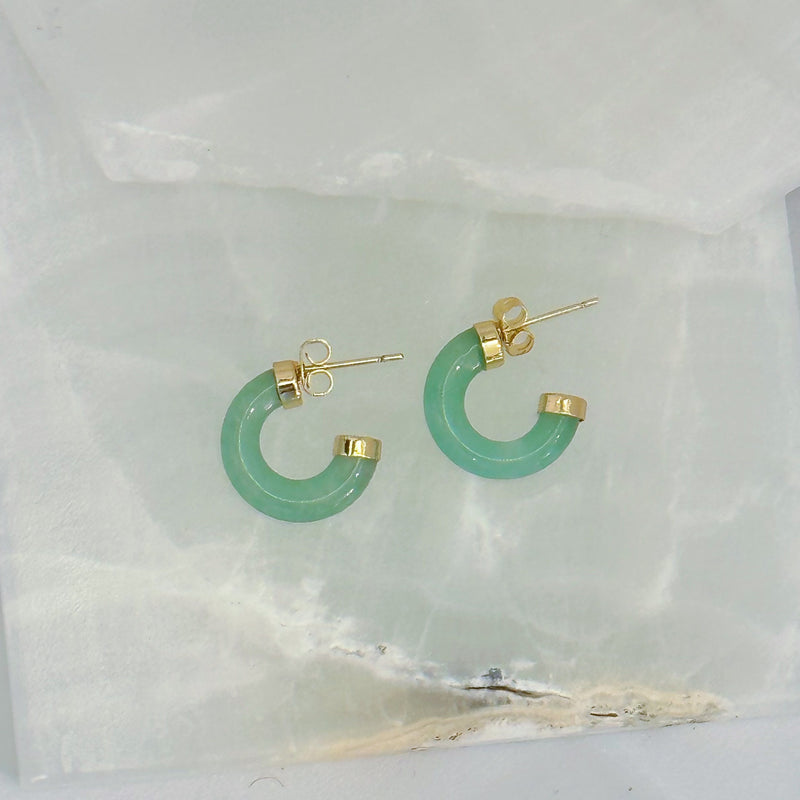 LIGHT GREEN SUPER MINI earrings