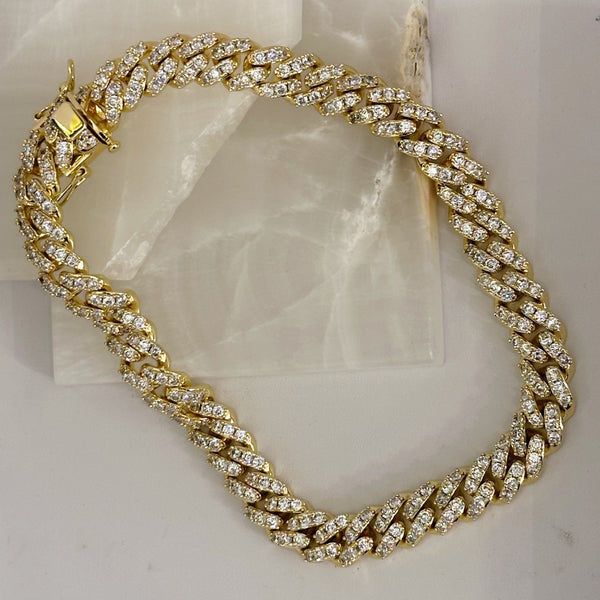 10MM CRYSTAL CUBAN necklace