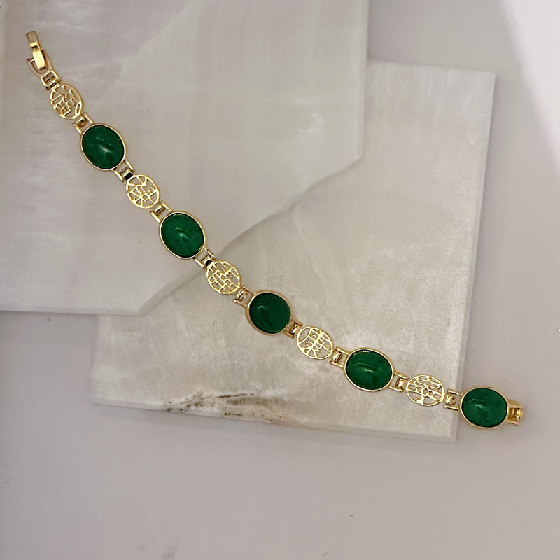 GOOD FORTUNE GREEN JADE bracelet