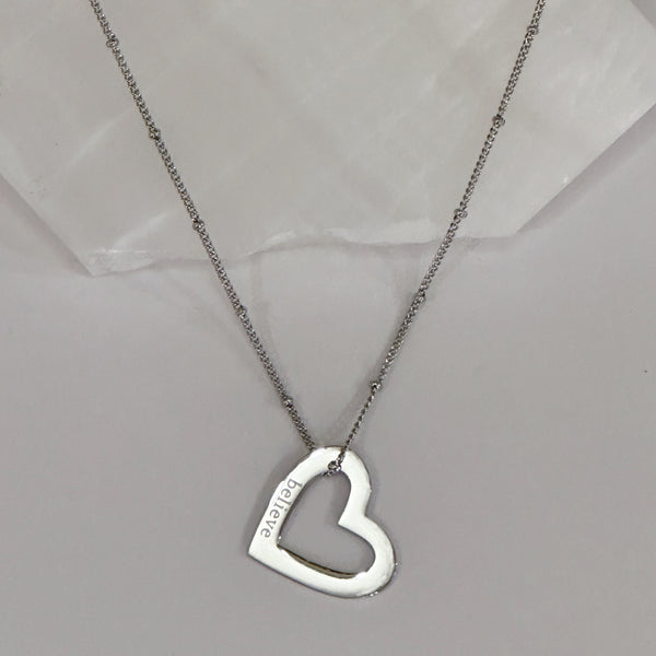 BELIEVE HEART necklace