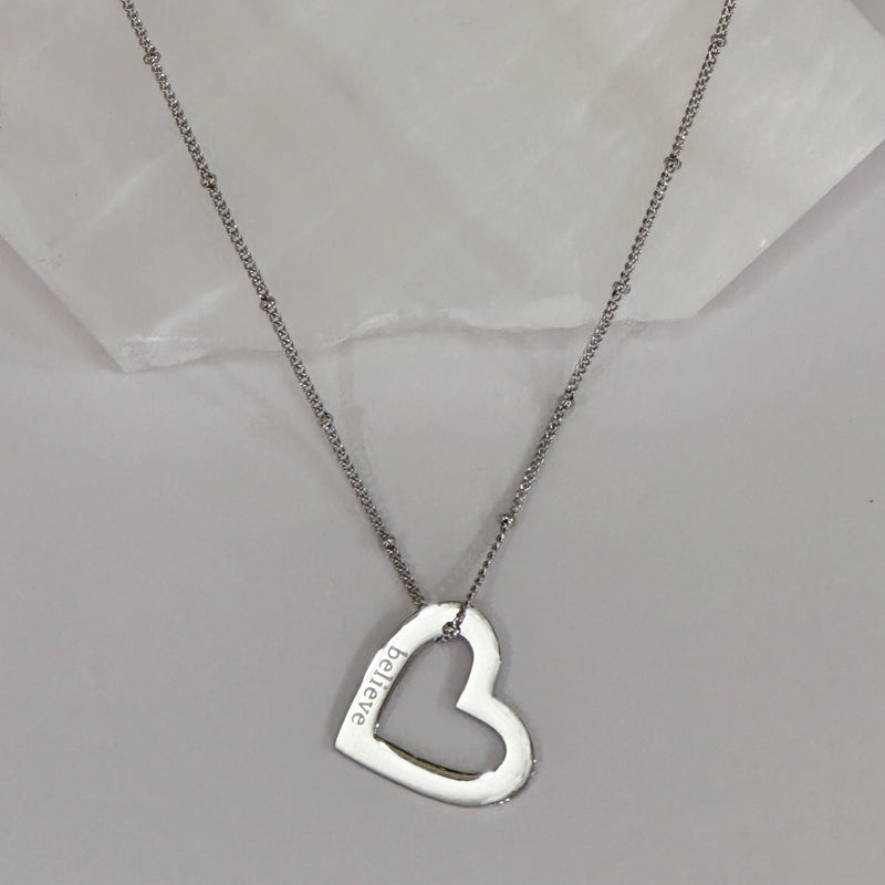 BELIEVE HEART necklace
