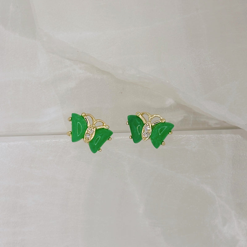 BUTTERFLY GREEN JADE necklace