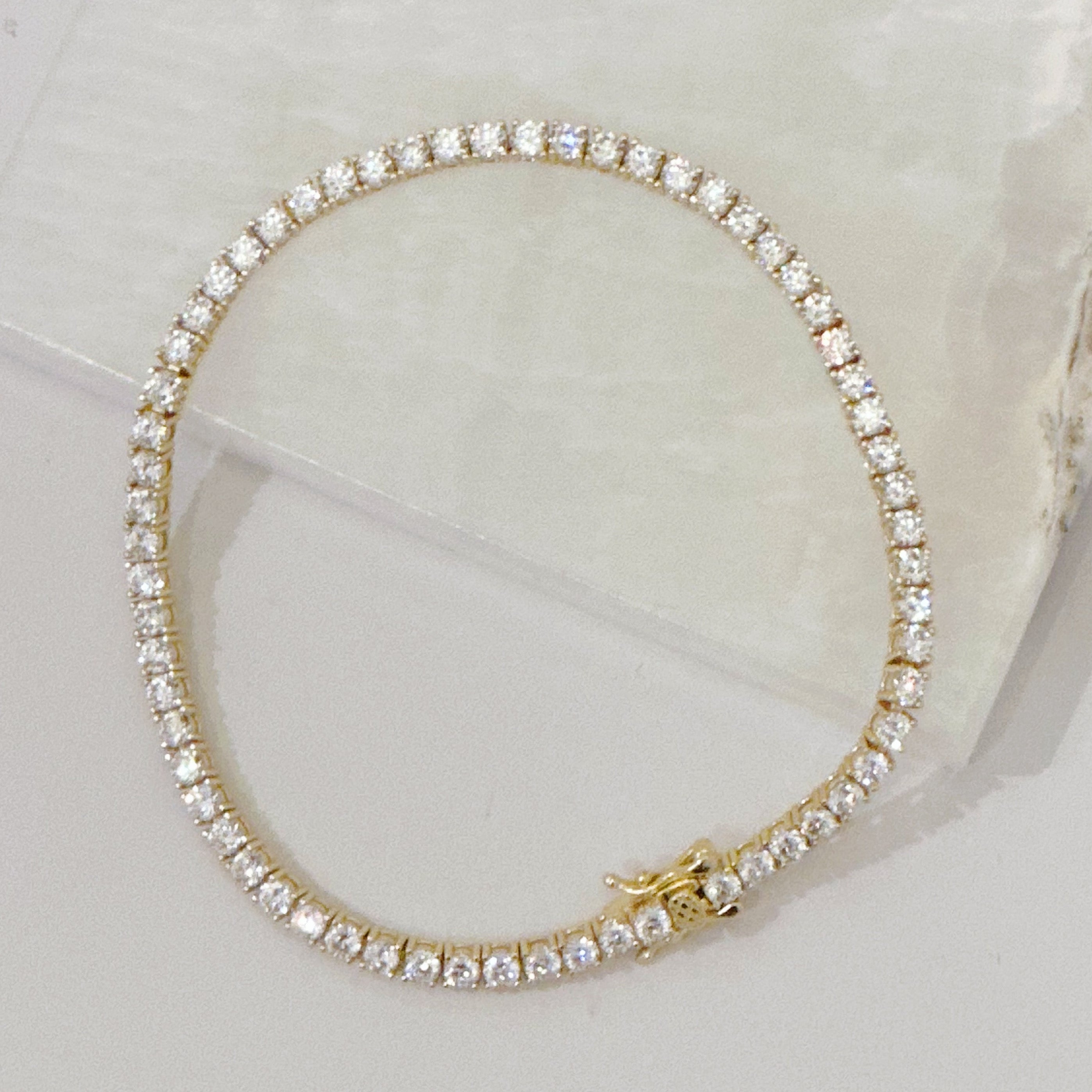 3MM GOLD TENNIS bracelet