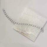 SILVER CRYSTAL HEART TENNIS bracelet