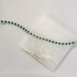 SILVER CRYSTAL EMERALD HEART TENNIS bracelet