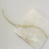 GOLD CRYSTAL BAGUETTE bracelet