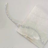 SILVER CRYSTAL BAGUETTE bracelet