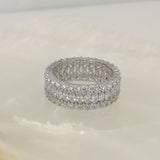 SILVER CRYSTAL NOOR ring