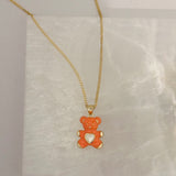 ORANGE TEDDY necklace