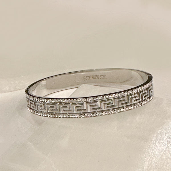 SACE CRYSTAL SILVER bangle