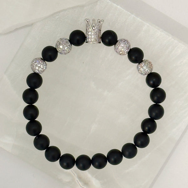 KING BLACK SILVER BEAD bracelet