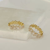 LAYLA BAGUETTE CRYSTAL HOOP earrings