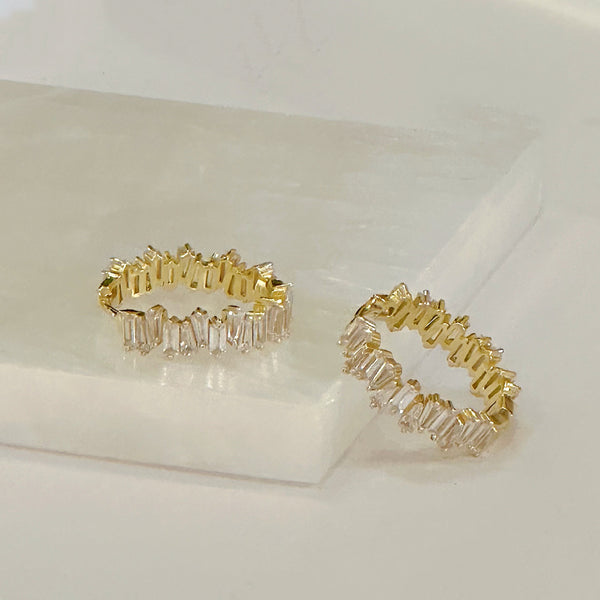 LAYLA BAGUETTE CRYSTAL HOOP earrings