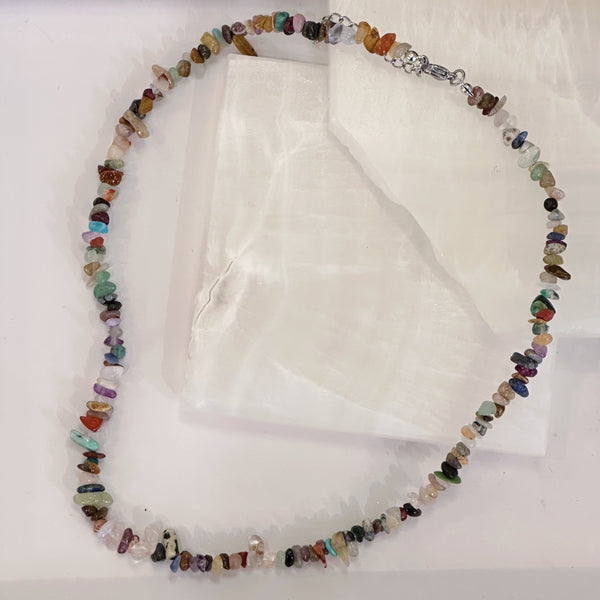 NATURAL STONES BEADED necklace