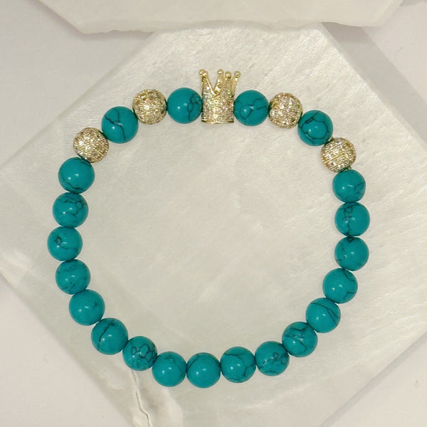 KING TURQUOISE BEADED bracelet