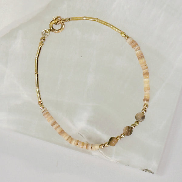 ABALONE HEISHI LIQUID GOLD bracelet