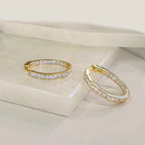 BEZEL PRINCESS CUT HOOP earrings