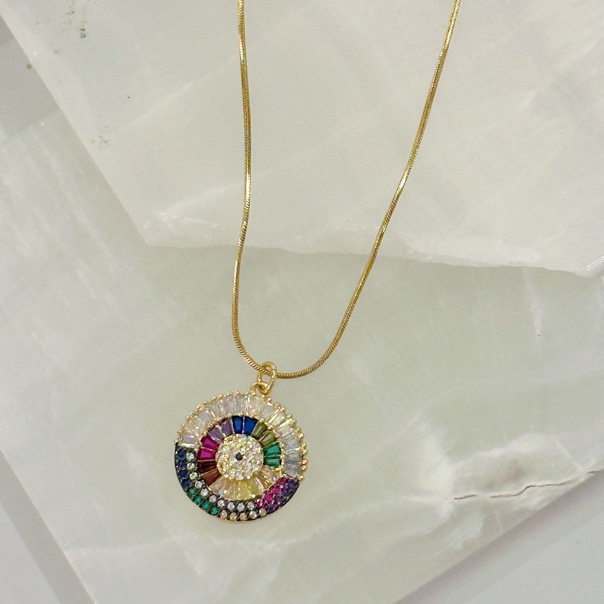 MULTICOLOR CRYSTAL EYE necklace