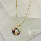 MULTICOLOR CRYSTAL EYE necklace
