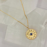 EVIL EYE COIN necklace
