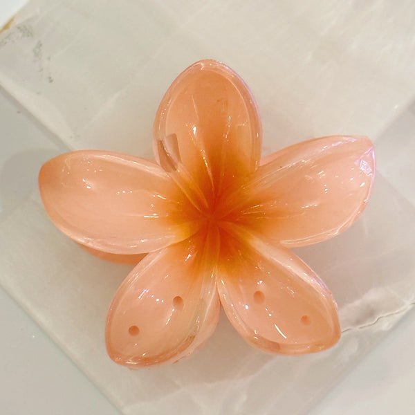 CORAL FLOWER hair clip