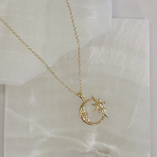 MOON & SUN MOONSTONE necklace