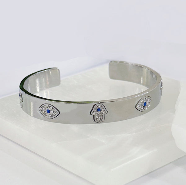 EVIL EYE HAMSA bangle