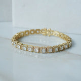 GOLD CUSHION CUT HALO bracelet
