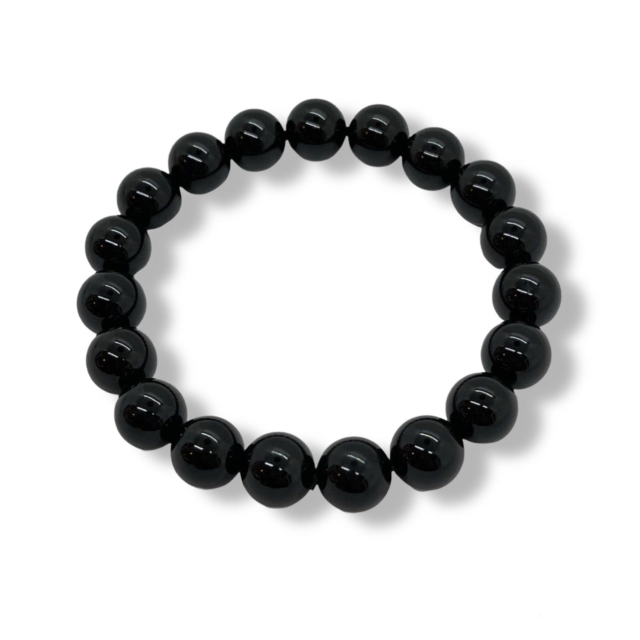 10MM BLACK TOURMALINE 10MM BEADED bracelet