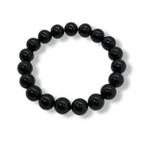 10MM BLACK TOURMALINE 10MM BEADED bracelet