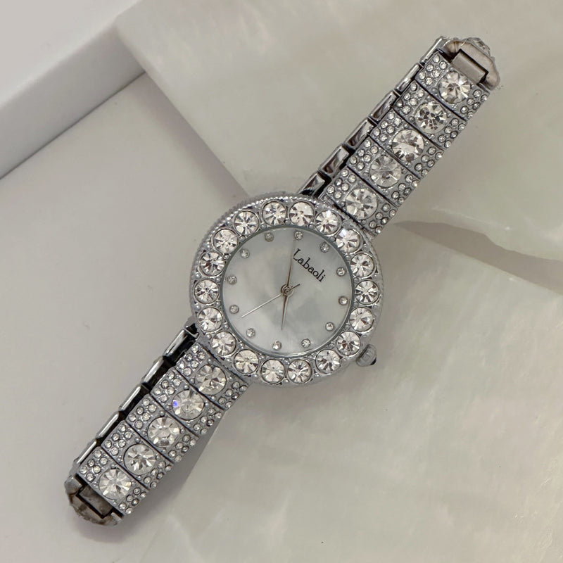 SILVER VINTAGE CRYSTAL watch