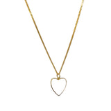 ENAMEL WHITE HEART MINI necklace