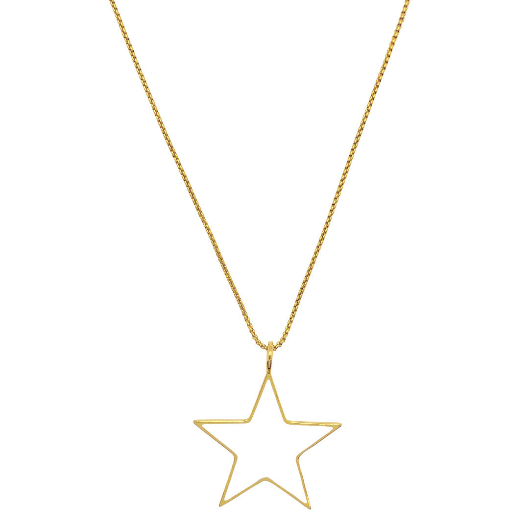 LARGE WHITE STAR necklace