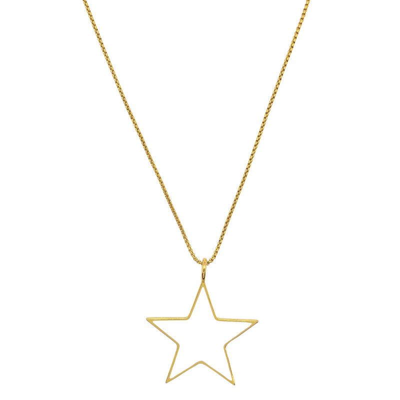 LARGE WHITE STAR necklace