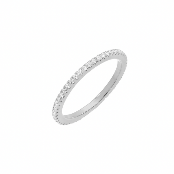 SILVER THIN ETERNITY ring